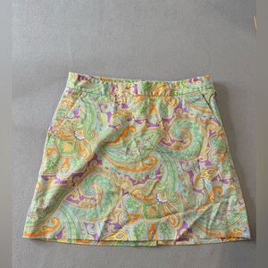 Vintage Ralph Lauren Golf Women's Sz. 4 Bright Paisley Print Performance Skort